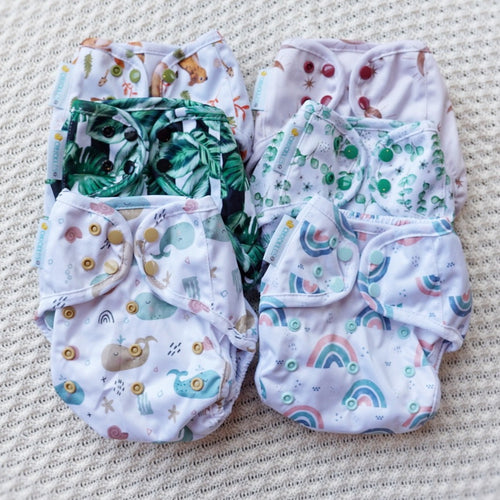 One Size Nappy Cover - 3.6-16kgs - UnbeLEAFable