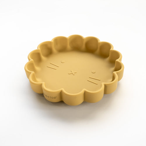 Mod and Tod | Silicone Suction Lion Plate - Mustard
