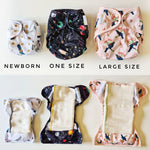 Organic cotton bamboo prefold traditional nappy and reusable nappy cover